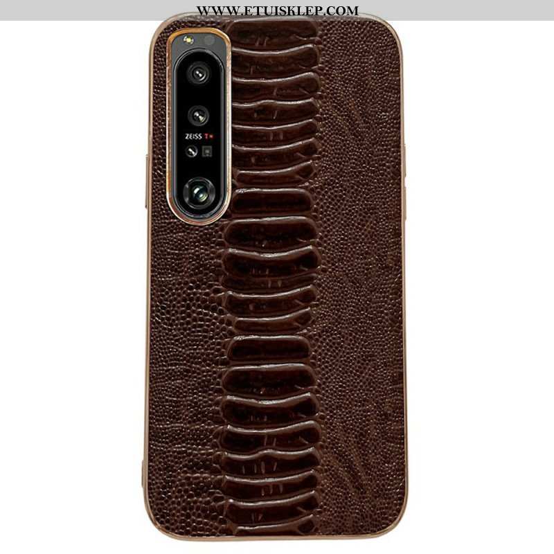 Etui do Sony Xperia 1 IV Skóra Naturalna W Stylu Krokodyla